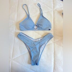SHEIN blue two piece bathing suit